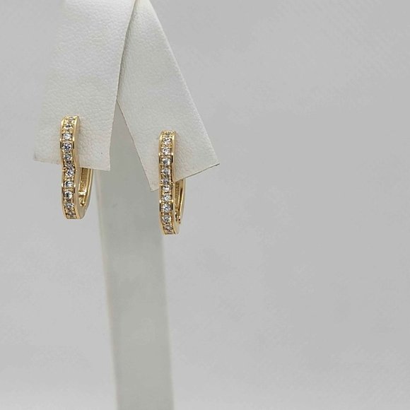 Brand New Brazilian 18k Gold Filled Heart Earrings - Picture 4 of 7
